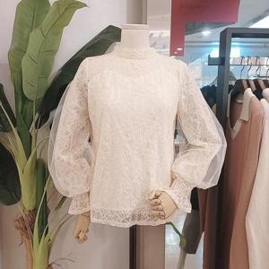 [파르베]  F22D51221_시스루 레이스 블라우스