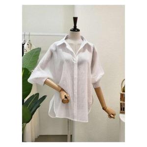 [포커스]  23FM3E7BL04891_썸머 스트라이프 루즈핏 셔츠