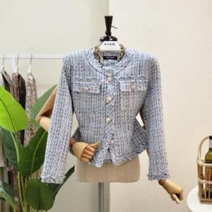 [포커스]  22FF2H7JK01595_라운드넥 트위드 자켓