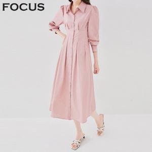 [포커스]포커스 핀턱라인셔츠핏롱원피스_VF3F1OP3001