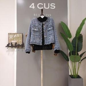 [포커스]  21FS1B7JK01096_네이비 골드 버튼 트위드 자켓