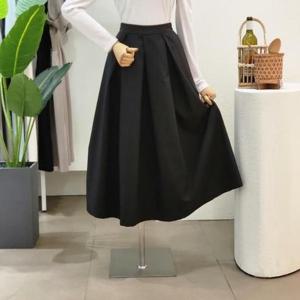 [포커스]  FF3H7SK00099_핀턱 포인트 A라인 롱스커트