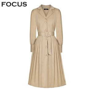 [포커스]포커스 진주버튼플리츠원피스_VF3F1OP3101