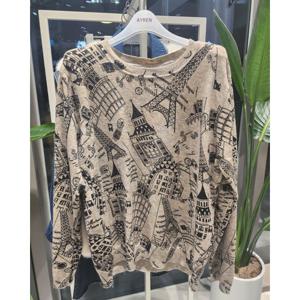 [에이렌](더센트럴) 에이렌 탑무늬 니트 티셔츠 RM6KN212 BE FR