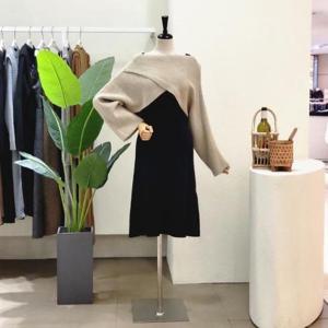 [포커스]  FW3L9ST5716_슬릿 니트 셋업 원피스