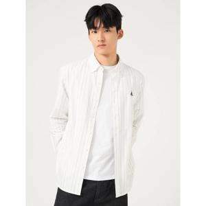 [빈폴멘] 옥스퍼드 변형 스트라이프 셔츠 - 화이트 (BC5764C011)