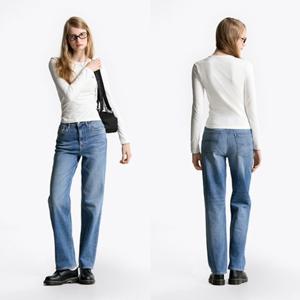 [타미진] 여성 슬림 스트레이트 핏 T32F6NEA11TWT1 레일라 데님 팬츠 여자 기본 일자 봄가을 중청바지 SC
