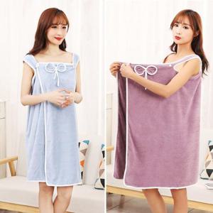 극세사 리본 샤워가운 보들