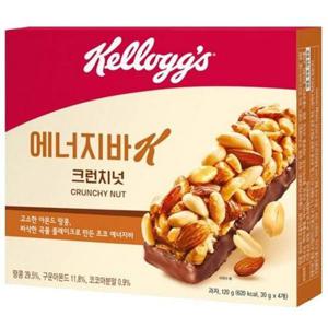 30gx4개 에너지바 박스 켈로그 크런치넛트 30gx4개 에