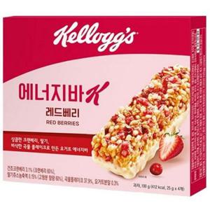 25gx4개 레드베리 에너지바 박스 켈로그 켈로그 박스