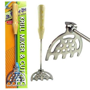 밑밥주걱 씨타임 스텐원목 크릴커터 크릴 믹서 분쇄 밑밥커터