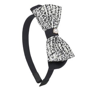 [빈]네이비 트위드 리본 헤어밴드BZ54AX02NV