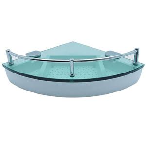 국산 강화유리 수납형 코너선반 스텐가이드 N007