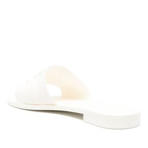 몽클레어 플랫 러버 솔 화이트 슬라이드 4C00130M4095 035