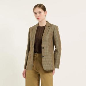 [비씨비지]투버튼 싱글 테일러드 체크 자켓  B5C8J121