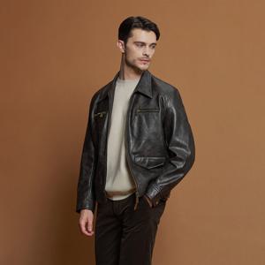 빠니깔레 피유 레더 트러커 자켓 M-QPJP51