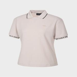 [와이드앵글]CO 오픈 카라 하프 슬리브 티셔츠 LWWU24251