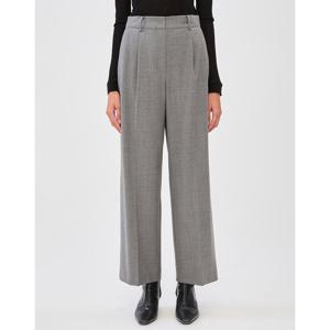 질스튜어트 뉴욕 여성 24FW SET UP울 96% 그레이 멜란지 핀턱 와이드핏 슬랙스 팬츠 JSPA4D340G2