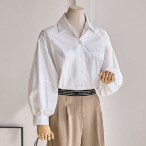 [커스텀에이블] 소매 벌룬 긴팔 셔츠_T2509BL098C