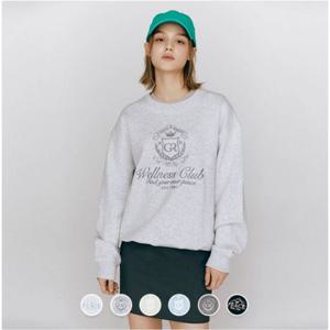 [지오다노]여성 기본 프린트 라운드 면 맨투맨 티셔츠 325510