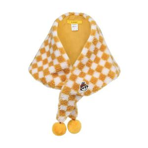 [와이드앵글]여성 WG 플리스 체크 퍼방울 스카프 WWW22Z08Y7