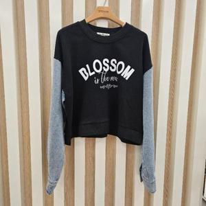 나인스텝 HC11 크롭데님배색맨투맨 n24dm4302