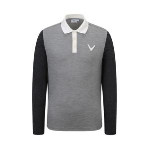 캘러웨이골프긴팔 PQC CMTY23F307_MG 남성 배색 형 울 티셔츠