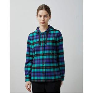 [올리비아로렌]후드 블록 체크 셔츠_VVBNL4W9181