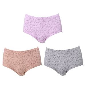 [TRY]여성 삼각팬티 맥시프린트유색3매 J54 엄마팬티 면100 국내산