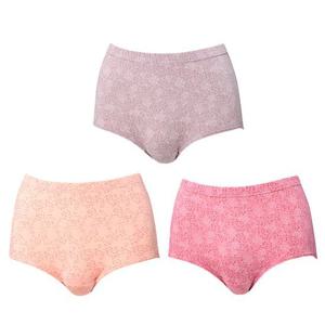 [TRY]여성 삼각팬티 퀸스프린트유색3매 J57 엄마팬티 면100 국내산