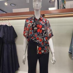 수스 HC04 세컨 마야 나염 블라우스 S252BBL764