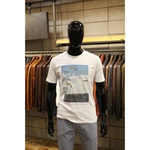 [빠니깔레]MARIO이태리직수입 오션프린트 순면라운드넥반팔티 f-htee17wh