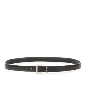 생로랑 카산드르 슬림 가죽 벨트 2cm 612616 DTI0E1000