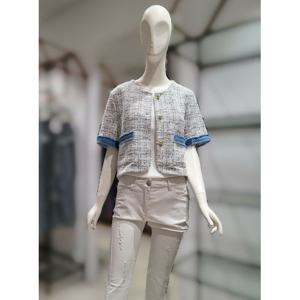 [씨]MARIOSI골드단추 배색포인트 트위드 숏자켓SKJAG0119