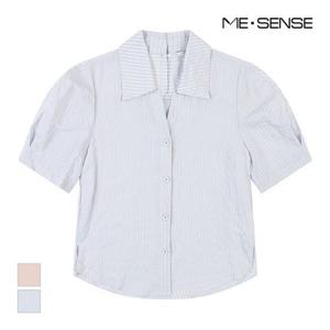 [미센스]MARIO트임카라 반팔 블라우스_MB35BLM116Z