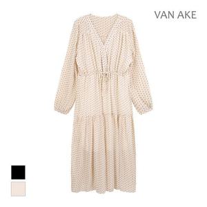 [반에이크]MARIO브이넥 패턴 롱원피스_VB35OPQ305Z