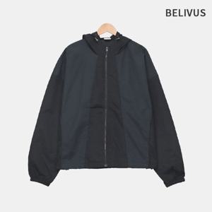 빌리버스 남자 배색 바람막이 후드집업 생활방수 고프코어 오버사이즈 자켓 점퍼 BRAT098
