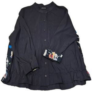 [안지크]백프린팅셔링블라우스 AJ2BL1120