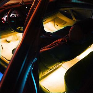 자동차 무드등 풋등 LED 실내등 단색2바-베이지