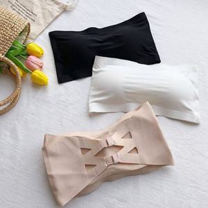 여자튜브탑 여성 심리스 캡내장 튜브탑 1P 끈없는 이너 브라탑