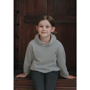 [빈HU] (BZ57TS03IV) 스트라이프 후드 티셔츠그레이 맨투맨 티셔츠