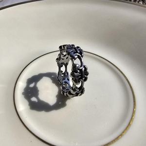 [노블른] 써지컬 스틸 크롬 링크 반지