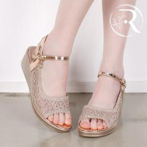 [디자이어로즈] 중년여성 토오픈샌들 발편한 웨지굽