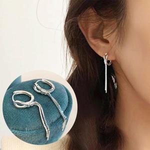 [잇백잇슈] 925실버 무브먼트 체인 드롭 원터치귀걸이