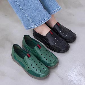 [잇백잇슈] 베이직슬립온펀칭단화 망사 봄여름로퍼