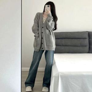 롱가디건 하찌 투포켓 롱니트 가디건 1P 데일리 간절기 아우터