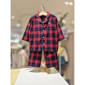 블루독베이비 10 25FW 신상 (RD)체크 파자마 상하세트 (45C7067218)