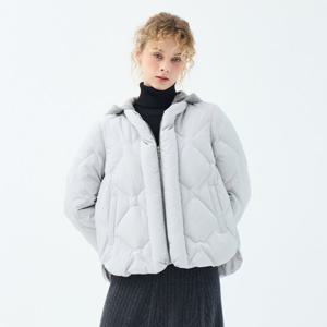 [유닛]다이아 퀼팅 니트 후드 비올라 다운 재킷 (UFKWJA4A1T-L/G