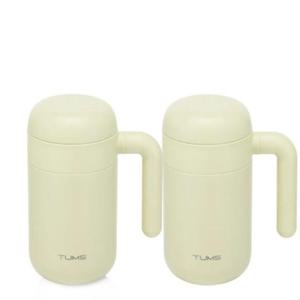 텀스 슈슈 스테인레스 핸들 머그 470ml 2P - 애플그린
