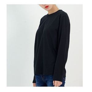 빅사이즈티셔츠 여성라운드심플긴팔티 빅사이즈 여